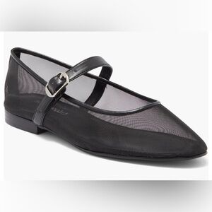 Jeffrey Campbell Rebb Mesh Mary Jane Flat Black New in Box
